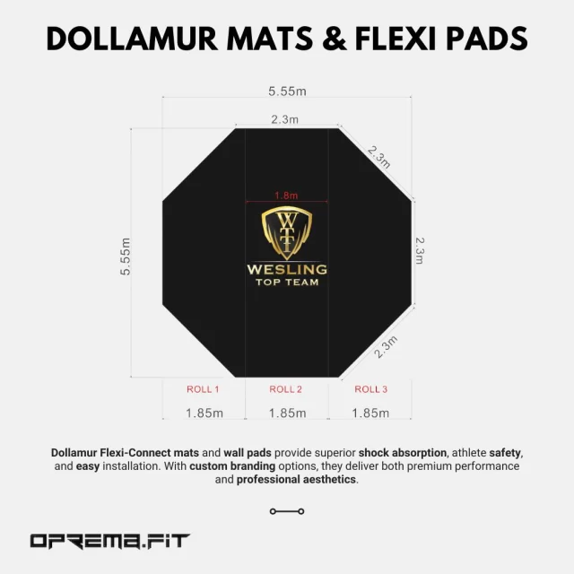 Wesling Top Team × Dollamur – World-Class Surfaces for Elite Training! 🤼In Piaseczno, Poland, Wesling Top Team has raised the standard for martial arts facilities with the installation of premium Dollamur Flexi-Connect Mats & Wall Pads. Featuring 5 cm Flexi-Connect Smooth mats for maximum shock absorption, 2.5 cm wall pads for safety, and full custom branding in gold & black, the gym now offers a seamless, professional training environment.🔹 5 cm Flexi-Connect Smooth mats – superior impact absorption
🔹 Velcro-based system – easy installation & reconfiguration
🔹 2.5 cm wall pads – enhanced athlete protection
🔹 Custom logos on mats, cage & ring – premium identity
🔹 Designed for BJJ, wrestling, MMA & conditioningWith Dollamur, Wesling Top Team delivers world-class safety, comfort, and aesthetics – a facility worthy of champions.🔗 Contact us to learn more about Dollamur mats, pads, and installation options for your gym! 📲 #LinkInBio-Wesling Top Team × Dollamur – Svjetska razina podloga za vrhunski trening! 🤼U Piasecznu, Poljska, Wesling Top Team podigao je ljestvicu kvalitete u borilačkim sportovima uz ugradnju vrhunskih Dollamur Flexi-Connect podloga i zidnih zaštita. S 5 cm Flexi-Connect Smooth podlogama za maksimalnu apsorpciju udarca, 2,5 cm zidnim oblogama za sigurnost i potpunim custom brendiranjem u zlatnoj i crnoj boji, dvorana sada pruža bešavno i profesionalno okruženje za trening.🔹 5 cm Flexi-Connect Smooth podloge – vrhunska apsorpcija udarca
🔹 Velcro sustav – jednostavna instalacija i mogućnost prilagodbe
🔹 2,5 cm zidne obloge – dodatna zaštita sportaša
🔹 Custom logotipi na podlozi, kavezu i ringu – premium identitet
🔹 Idealno za BJJ, hrvanje, MMA i kondicijski treningS Dollamur rješenjima, Wesling Top Team pruža sigurnost, udobnost i estetiku na svjetskoj razini – dvoranu dostojnu šampiona.🔗 Kontaktirajte nas i saznajte više o Dollamur podlogama, zaštitama i opcijama instalacije za vaš prostor! 📲 #LinkInBio#dollamur #dollamurflexiconnectmats #dollamurwallpads #fitnesoprema #fitnessoprema #MotionCreatesEmotion